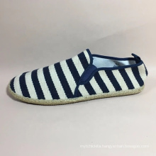 Wholesale striped canvas sneaker espadrilles men casual shoes